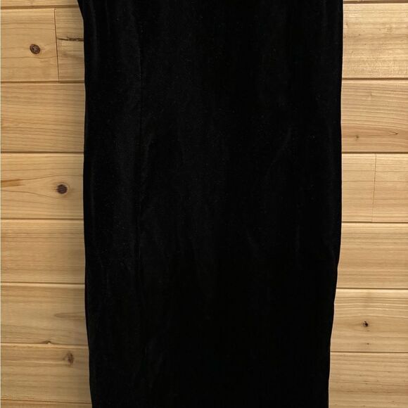 Vintage Scott McClintock Size Small Velvet Red Lace Back Maxi Prom Gown - Picture 5 of 13